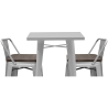 Buy Pack Stool Table & 2 Bar Stools Industrial Design - New Edition -Bistrot Stylix Silver 60448 at Privatefloor