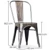 Pack of 4 Dining Chairs - Industrial Design - New Edition - Stylix image 7