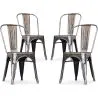 Pack of 4 Dining Chairs - Industrial Design - New Edition - Stylix image 7