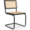 Buy Dining Chair - Vintage Design - Wood and Natural Rattan - Black - Bastral Black 60451 - in the EU