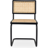 Buy Dining Chair - Vintage Design - Wood and Natural Rattan - Black - Bastral Black 60451 at Privatefloor