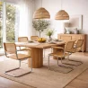 Dining Chair with Armrests - Vintage Design - Wood and Rattan - Bruna image 7
