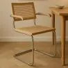 Dining Chair with Armrests - Vintage Design - Wood and Rattan - Bruna image 7
