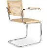 Dining Chair with Armrests - Vintage Design - Wood and Rattan - Bruna image 7
