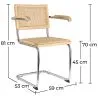 Dining Chair with Armrests - Vintage Design - Wood and Rattan - Bruna image 7