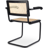 Buy Dining Chair with Armrests - Vintage - Wood and Rattan - Bastral Black 60453 with a guarantee