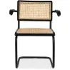 Dining Chair with Armrests - Vintage - Wood and Rattan - Bastral image 7