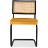 Buy Dining Chair - Upholstered in Velvet - Wood & Rattan - Puila Mustard 60456 at Privatefloor