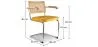 Dining Chair with Armrests - Velvet Upholstery - Wood & Rattan - Martha image 7