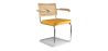 Dining Chair with Armrests - Velvet Upholstery - Wood & Rattan - Martha image 7