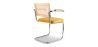 Dining Chair with Armrests - Velvet Upholstery - Wood & Rattan - Martha image 7