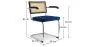 Wooden Dining Chair with Armrests - Velvet Upholstery - Wood & Rattan - Hyre image 7