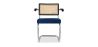 Wooden Dining Chair with Armrests - Velvet Upholstery - Wood & Rattan - Hyre image 7