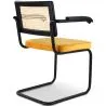 Dining Chair with Armrests - Upholstered in Velvet - Wood and Rattan - Puila image 7