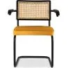 Dining Chair with Armrests - Upholstered in Velvet - Wood and Rattan - Puila image 7