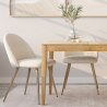 Buy Dining Chair in Scandinavian Design, upholstered in white boucle - Evelyne White 60460 in the Europe