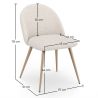 Dining Chair - Upholstered in Bouclé Fabric - Scandinavian Design - Evelyne image 7