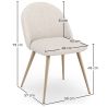 Dining Chair - Upholstered in Bouclé Fabric - Scandinavian Design - Evelyne image 7