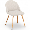 Buy Dining Chair in Scandinavian Design, upholstered in white boucle - Evelyne White 60460 - prices