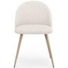 Buy Dining Chair - Upholstered in Bouclé Fabric - Scandinavian Design - Evelyne White 60460 - in the EU