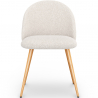Buy Dining Chair in Scandinavian Design, upholstered in white boucle - Evelyne White 60460 - in the EU