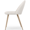 Buy Dining Chair - Upholstered in Bouclé Fabric - Scandinavian Design - Evelyne White 60460 Home delivery