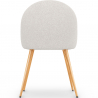 Buy Dining Chair - Upholstered in Bouclé Fabric - Scandinavian Design - Evelyne White 60460 with a guarantee