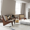 Buy Lounge Chair - Boho Bali Design - Wood - Prena Natural 60465 Home delivery
