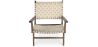 Armchair with Armrests - Boho Bali Design Armchair - Wood and Linen - Recia image 7