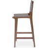 Buy Wooden Bar Stool - Boho Bali Design - Leather - Recia Brown 60471 Home delivery
