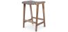 Wooden Stool - Boho Bali Design - Leather - Recia image 7