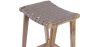 Wooden Stool - Boho Bali Design - Leather - Recia image 7