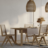 Buy Cannage Dining Chair, Bali Boho Style, Rattan and Teak Wood - Breya Natural 60474 at Privatefloor