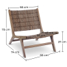 Buy Lounge Chair - Boho Bali Design Chair - Wood and Rattan - Prava Natural 60475 at Privatefloor