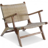 Buy Armchair in Boho Bali Style, with Armrests, Rattan and Teak Wood - Prava Natural 60476 at Privatefloor