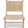 Buy Armchair in Boho Bali Style, Rattan and Teak Wood - Wasa Natural 60477 in the Europe