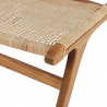 Buy Armchair in Boho Bali Style, Rattan and Teak Wood - Wasa Natural 60477 - in the EU