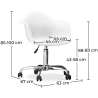 Buy Office Chair with Armrests - Swivel Desk Chair with Castors - Grev White 60479 Home delivery