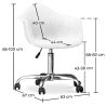 Buy Office Chair with Armrests - Swivel Desk Chair with Castors - Grev White 60479 with a guarantee