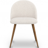 Buy Dining Chair in Scandinavian Design, upholstered in white boucle, Dark Legs - Evelyne White 60480 - in the EU