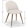 Buy Dining Chair in Scandinavian Design, upholstered in white boucle, Dark Legs - Evelyne White 60480 home delivery