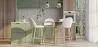 Stool Upholstered in Bouclé Fabric - Scandinavian Design - Evelyne image 7