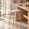 Stool Upholstered in Bouclé Fabric - Scandinavian Design - Evelyne image 7