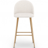 Buy Stool Upholstered in Bouclé Fabric - Scandinavian Design - Evelyne White 60481 - in the EU