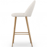 Buy Bar Stool in Scandinavian Design, upholstered in white boucle - Evelyne White 60481 at Privatefloor