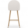 Buy Bar Stool in Scandinavian Design, upholstered in white boucle - Evelyne White 60481 in the Europe