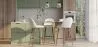 Stool Upholstered in Bouclé Fabric - Scandinavian Design - Evelyne image 7