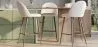 Stool Upholstered in Bouclé Fabric - Scandinavian Design - Evelyne image 7