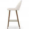 Buy Stool Upholstered in Bouclé Fabric - Scandinavian Design - Evelyne White 60482 Home delivery