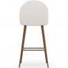 Buy Bar Stool in Scandinavian Design, upholstered in white boucle, Dark Legs - Evelyne White 60482 with a guarantee